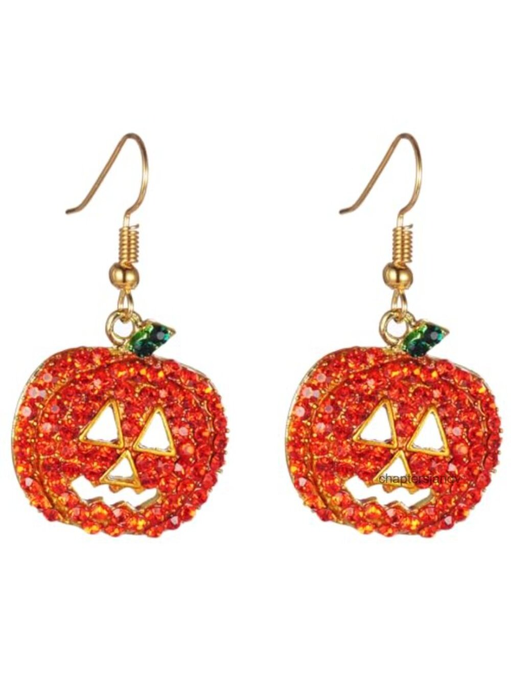 Hypoallergenic Crystal Pumpkin Dangle Earrings Women Festive